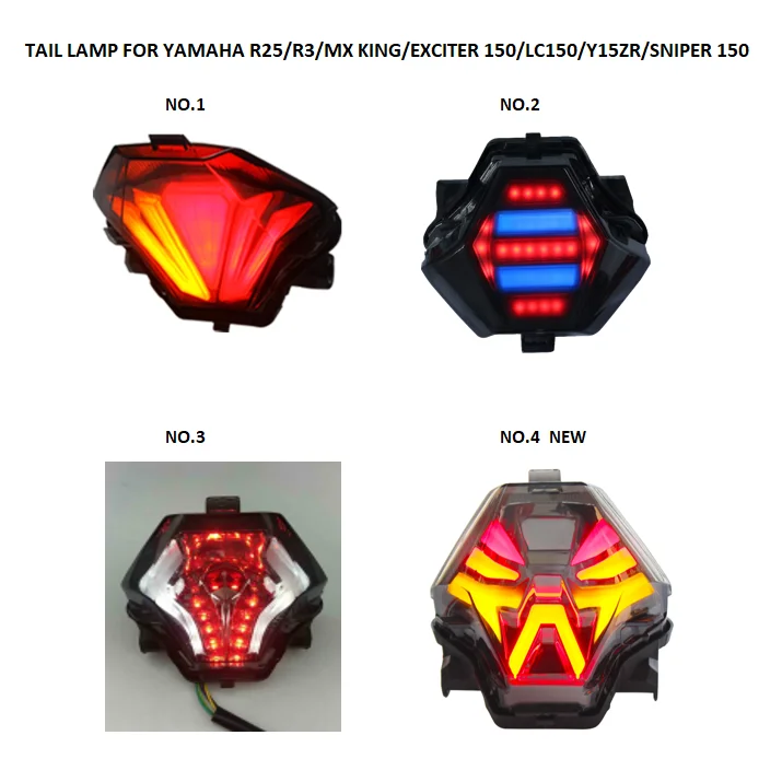 JPA EXCITER 150 LC 150 Y15 ZR SNIPER 150  R25  MT25-MT03-MT07 MOTORCYCLE  LED TAIL LIGHT for MX KING  AVENGER TYP
