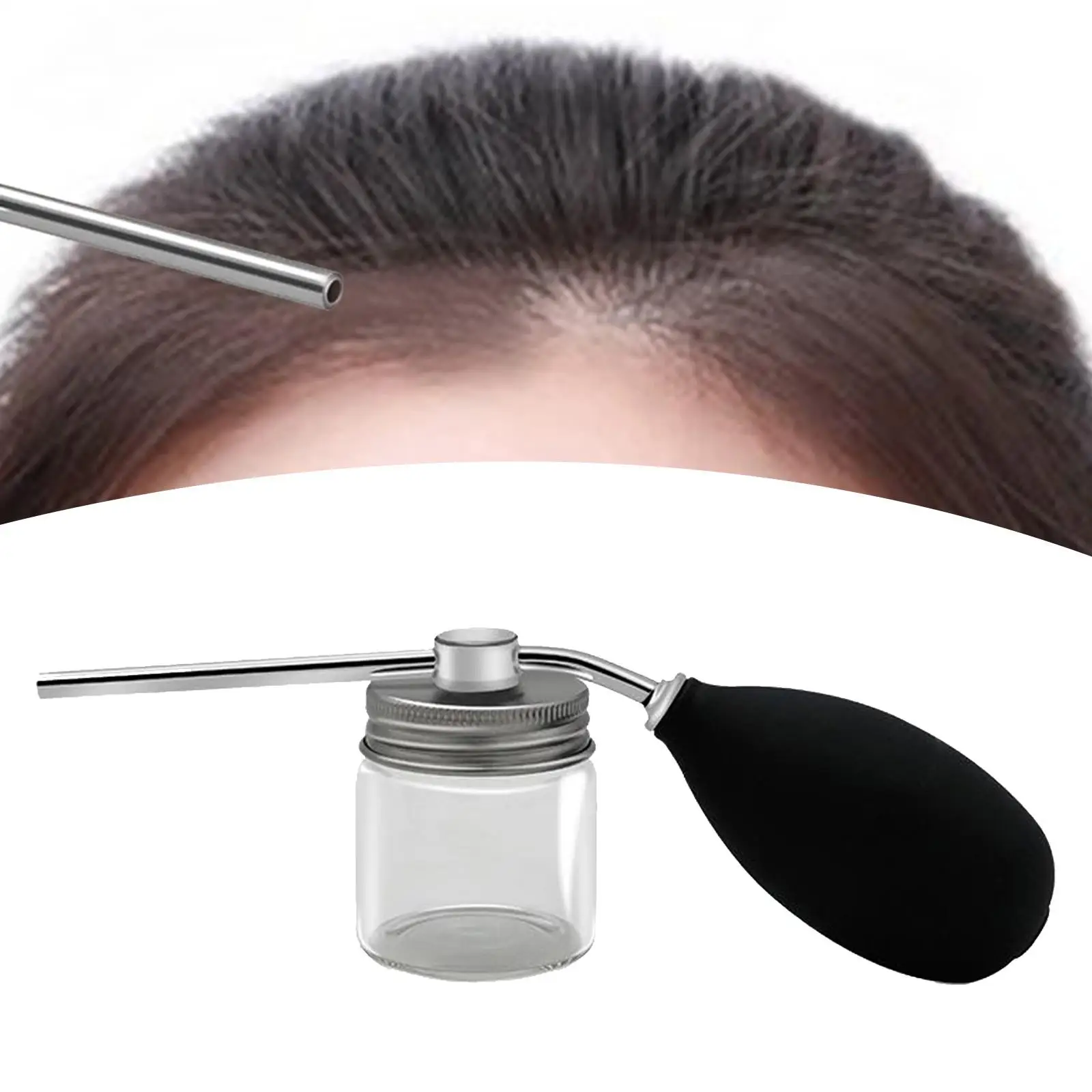 

Aluminum Cap Talc Blower Puffer Barbers Talcum Dispenser Bottle