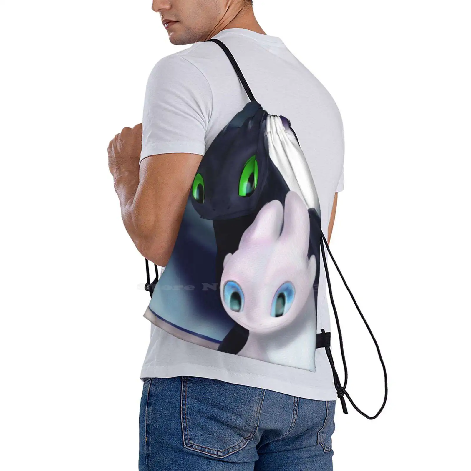 Krokmou And Light Fury Hot Sale Schoolbag Backpack Fashion Bags Krokmou Light Fury Night Fury Hidden World Hidden World