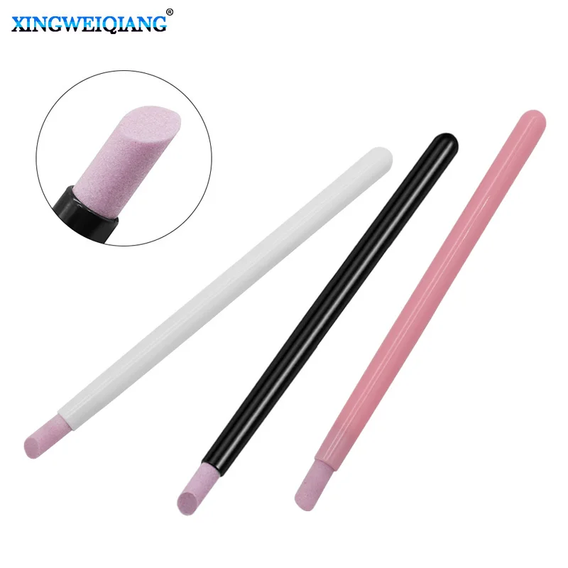 Nail Art Quartz Stone Polishing Pen Exfoliating Cuticle Pusher Manicure Grinding Rod