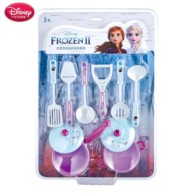 Frozen 2 Kitchen Toy Food Cookware Pot Pan Kids Pretend Cook Play Cake Stand Toys Kids Princess Anna Elsa Children Gift view 3