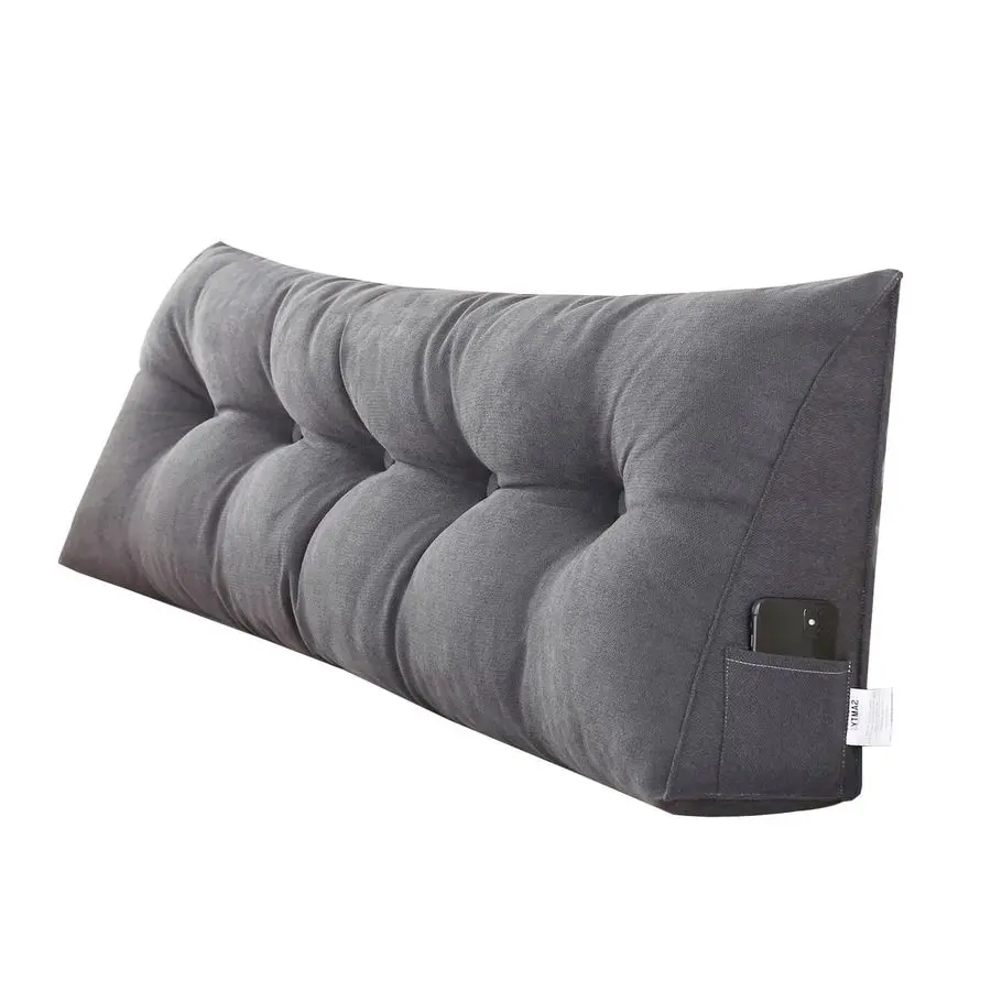 

Triangular Wedge Pillow headboard Full Size for Couch Large headboard Pillow with Removable Cover Back Rest Pillows for Sitting