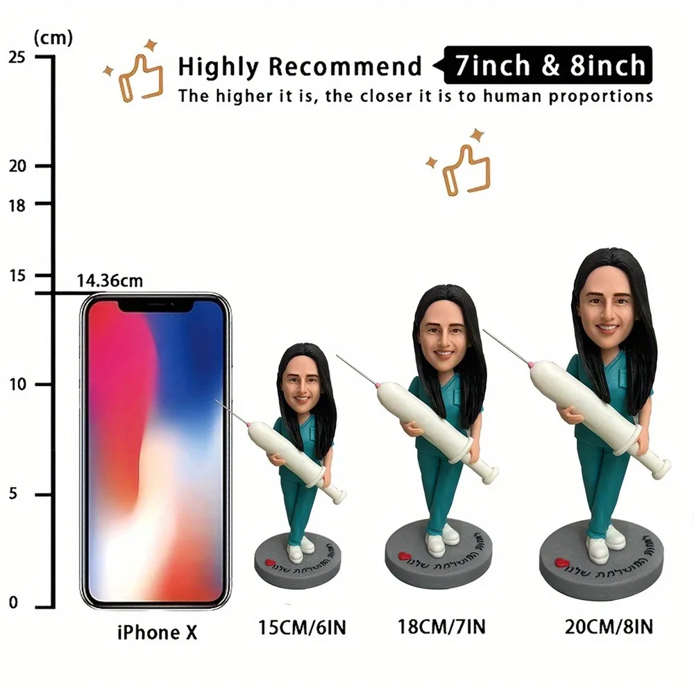 Figurine en argile peinte à la main personnalisée, Sculpture, cadeaux pour anniversaire, noël, souvenir, décoration de bureau pour la maison