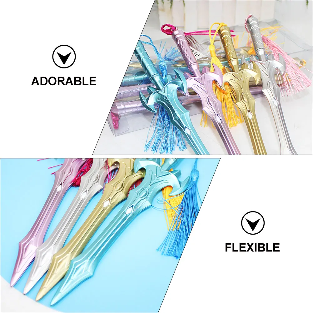 

12Pcs Tassel Pendant Gel Pens Office Writing Drawing Scrapbook School Student Novelty Swords Pen Kawaii Stationary