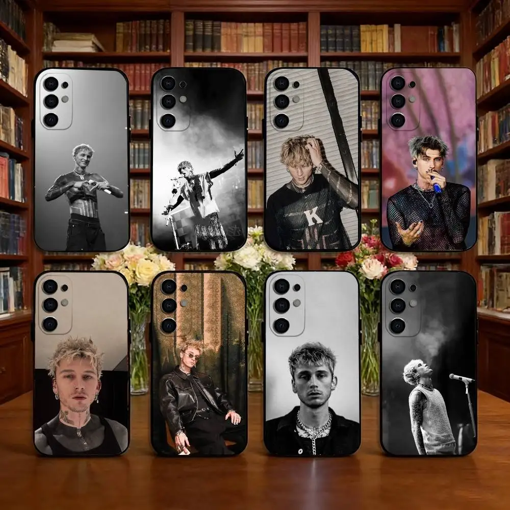 M-MGK Machine Gun Kelly Phone Case Black Silicone Soft For Samsung S25,S24,S21,S22,S23,S30,Ultra,S20,Plus,Fe,Lite