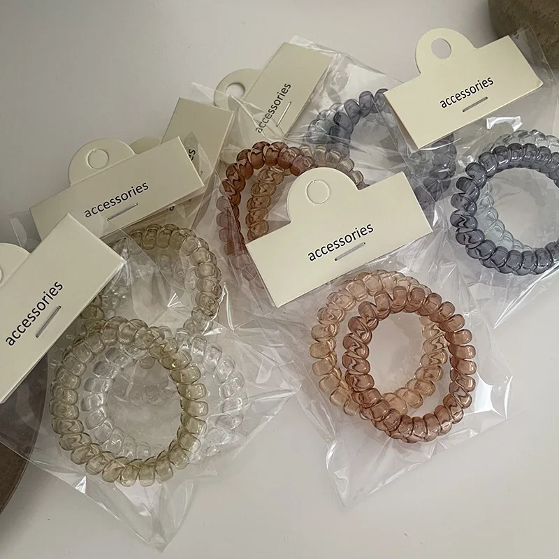 Hoge-Kwaliteit Telefoonlijn Haar Ring Hoofd Touw Zomer Pak Hoofdtooi Rubber Band Gebonden Haar Hoge Paardenstaart Bling Haaraccessoires Vrouwelijke