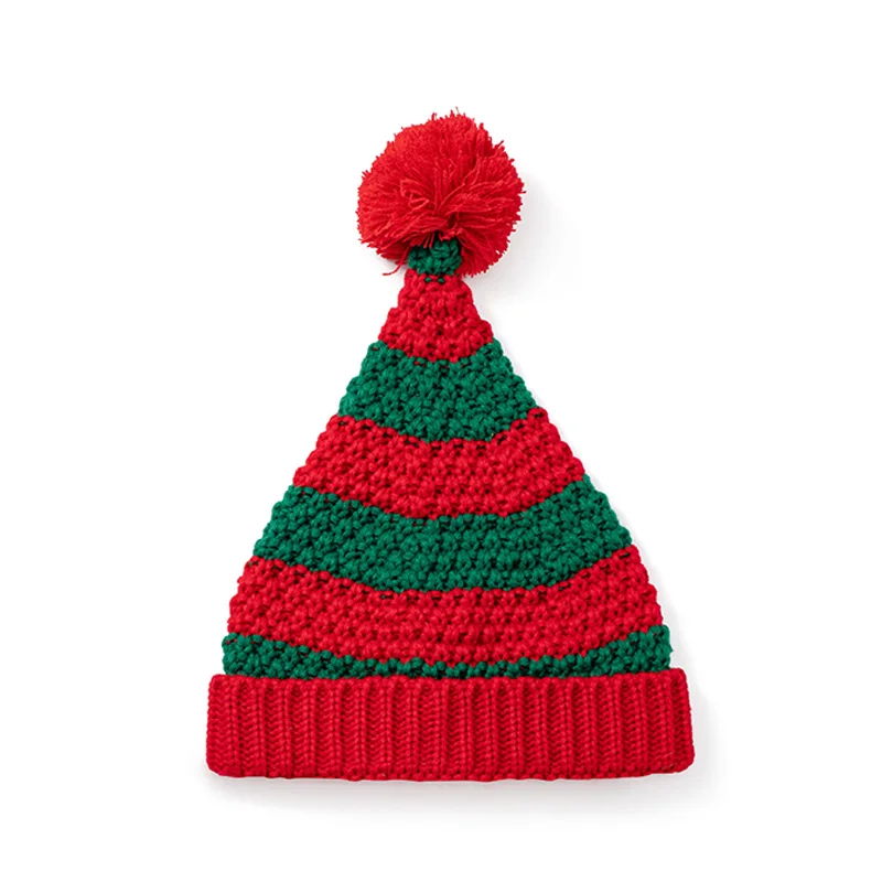 Knitted Christmas Hat Cute Pom Pom Adult Kids Soft Beanie Santa Hat New Year Party Kids Christmas Gift Navidad Xmas Decoration