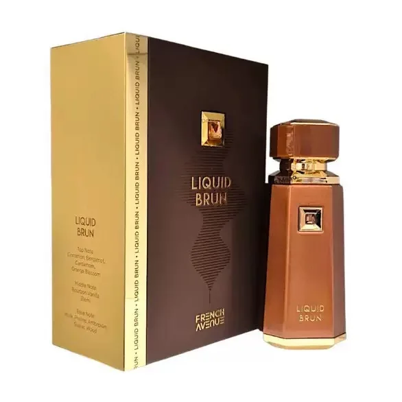 عطر رجالي الأكثر شعبية، Liquid Brun French Avenue Eau De Parfum، 2.7 أونصة / 80 مل، عطر يدوم طويلاً مع ملاحظات حلوة su