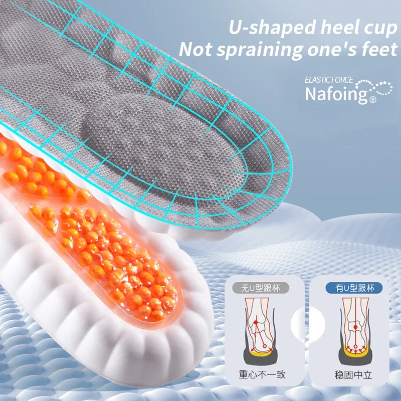 Air cushion TPU Upgraded Sports Shock Absorption Insoles High Elastic Running Sneaker Pads Rebound Deodorant Comfortable Feet C image 6