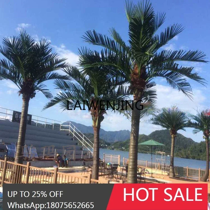 

simulated coconut tree large indoor and outdoor shopping mall decorative fiberglass palm tree potted plant