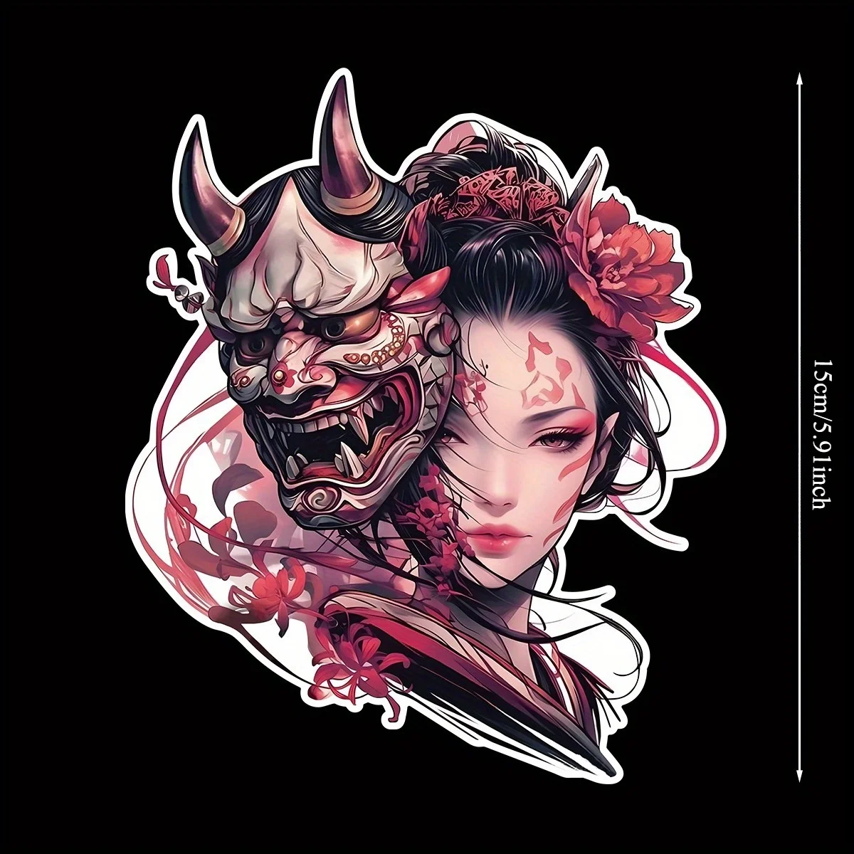 

Светоотражающие наклейки JDM Geisha для мотоциклов, виниловые наклейки для кузова мотоцикла, скутера, лобового стекла, топливного бака, шлема, аксессуары