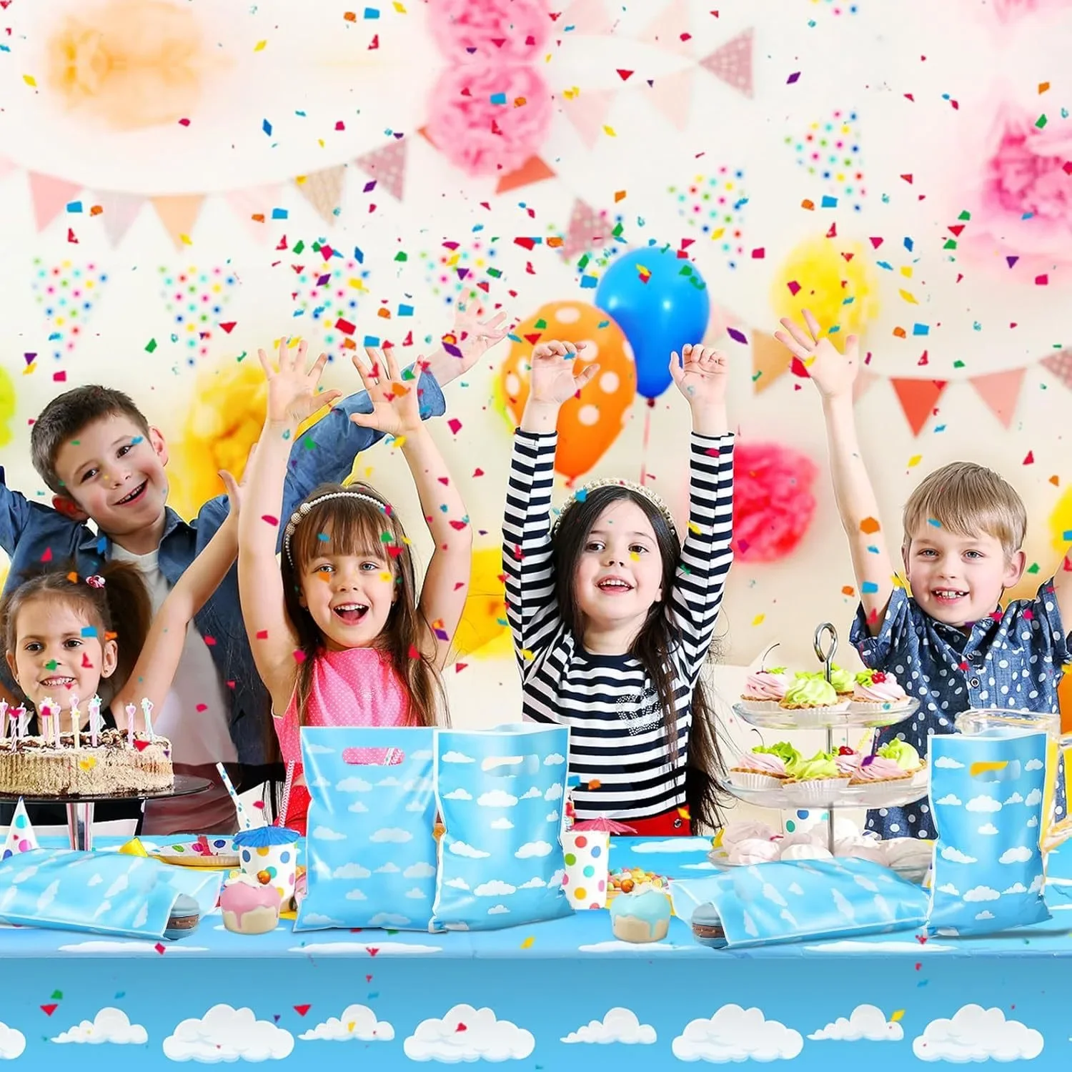 10–100 Stück Toy Story-Geschenktüten zum Geburtstag, Plastiktüten für Süßigkeiten und Schätze mit Griffen, geeignet für Partygeschenke und Werbegeschenke – Detail 13