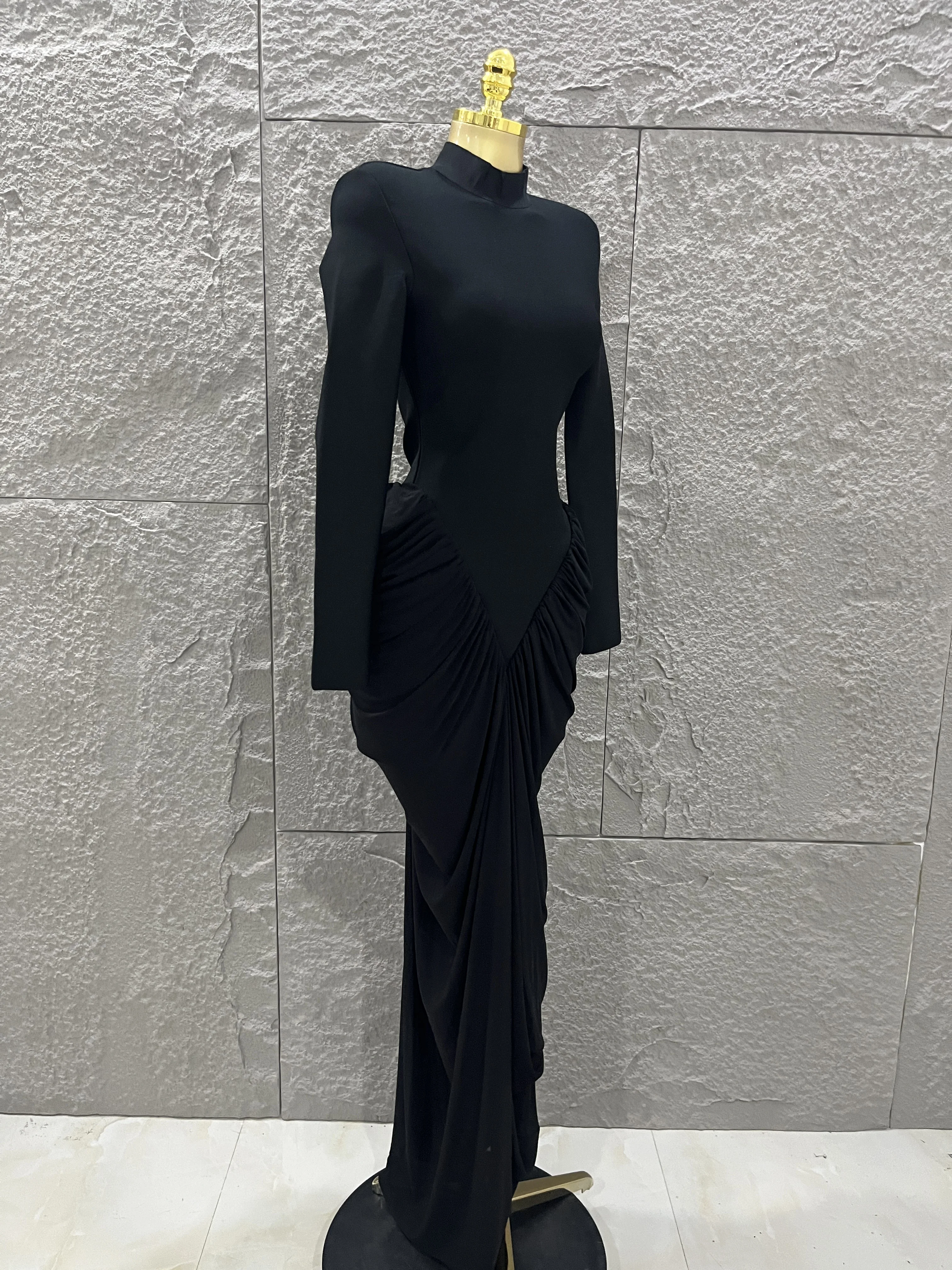 Refined Women Long Sleeve Bodycon Bandage Dress Celebirty Elegant Evening Party Luxury Birthday Dresses Wedding Guest Dress