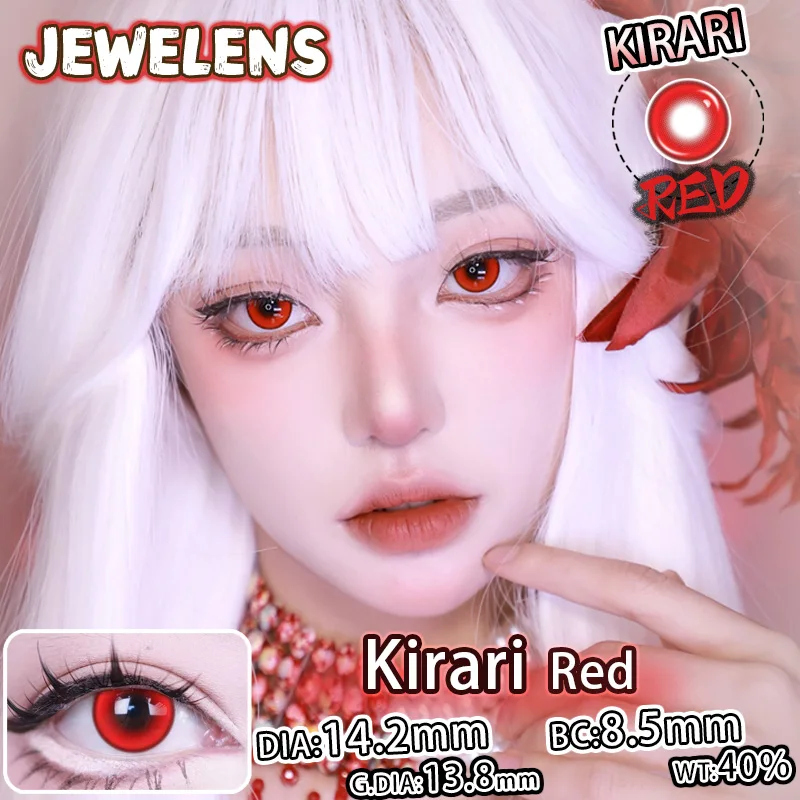 JeweLens Cosplay Myopie Farbkontaktlinsen Anime Schüler 6 Monate 1 Paar Halloween Niedlich 14,2 mm Softlens – Detail 2