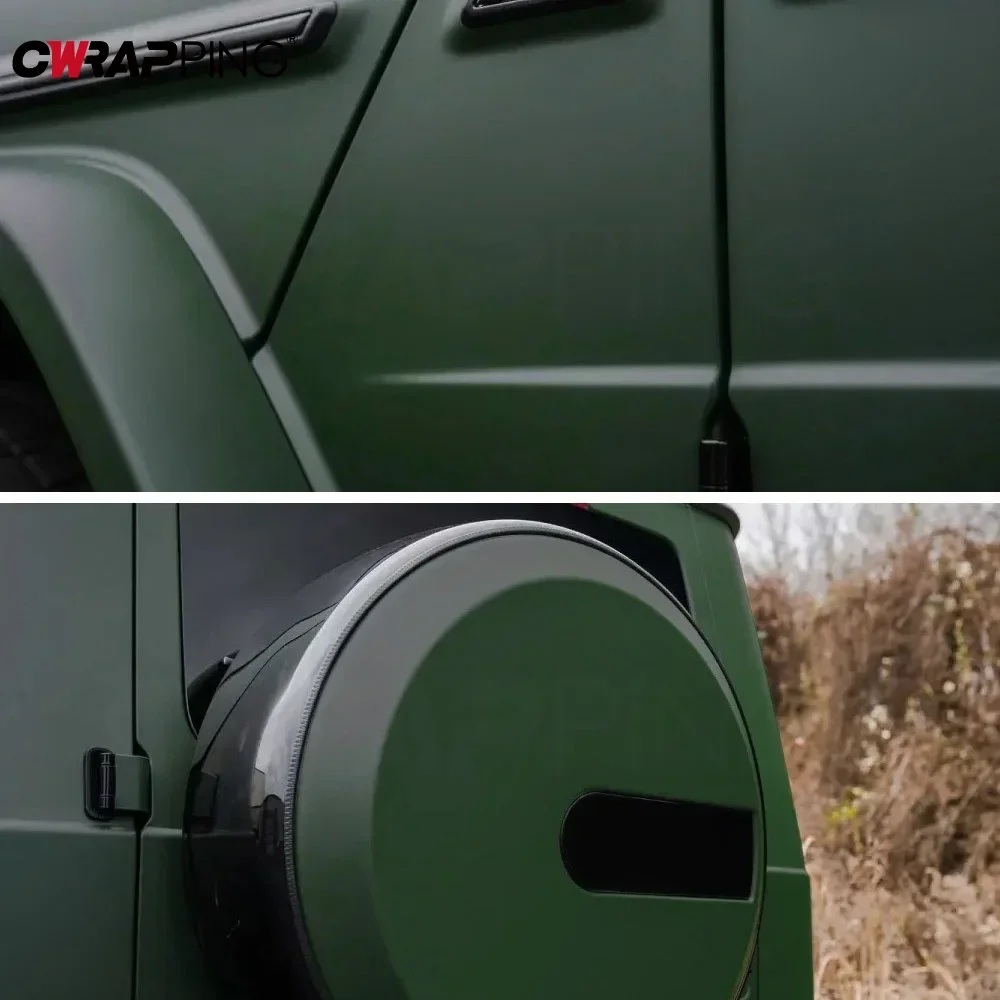 Car Vinyl Film Sticker Matte Dark Green Full Body Wrap Film Motorcycle Creative Decorative Waterproof and Anti-scratch Film