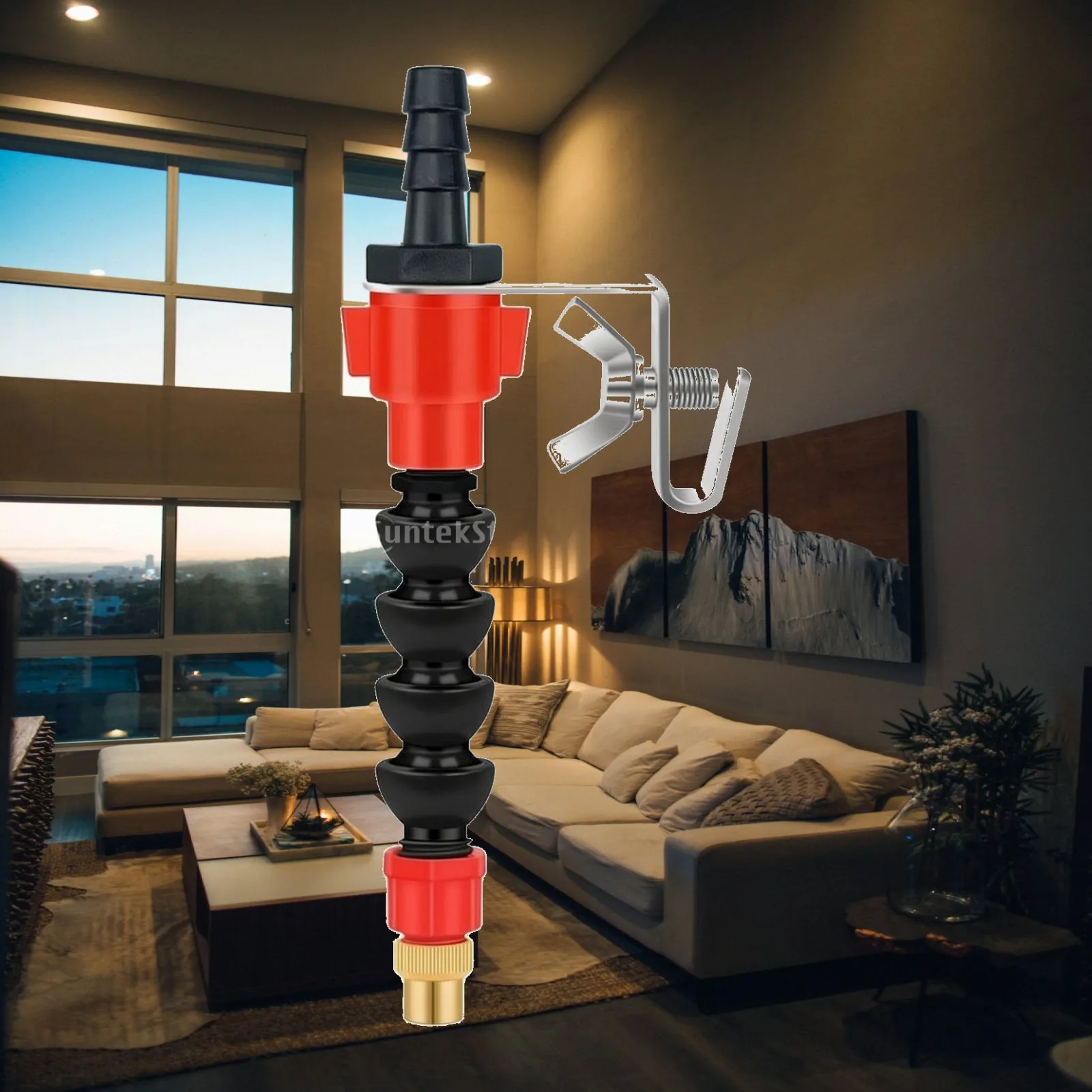 Sprayer Nozzle Head Brass Water Spray for External Sessions with Flexible Joint and Mounting Clip Secure