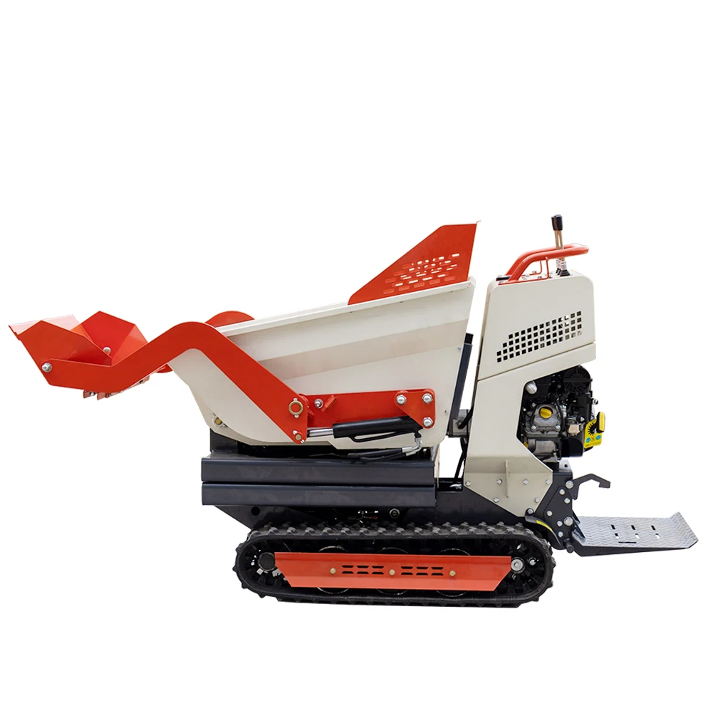 Entrega rápida 500kg mini dumper derrubando despejo eua estoque hidráulico auto carregamento rastreador dumper porta para porta