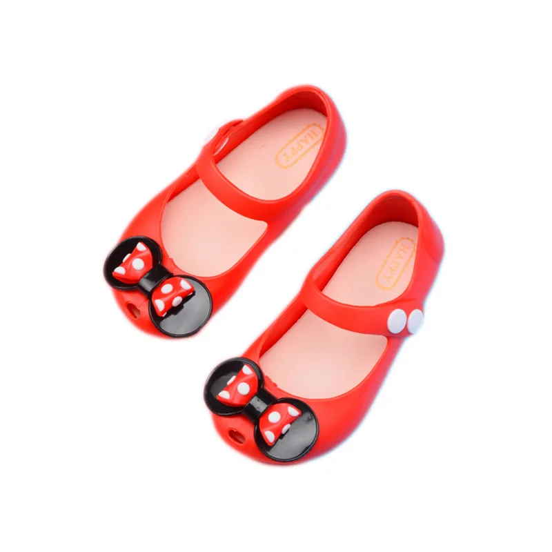 Toddlers Girls Sandals Beach Shoes Water Shoes Kids Half Sandals PVC Anti-skid Mickey Mouse Mini Melissa Jelly Shoes Princess