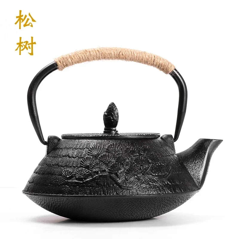 Japanese Style Loop-Handled Teapot, Cast Iron, Iron Teapot, Kung Fu Tea Set, Tea Brewing Pot, Retro Soft Decoration