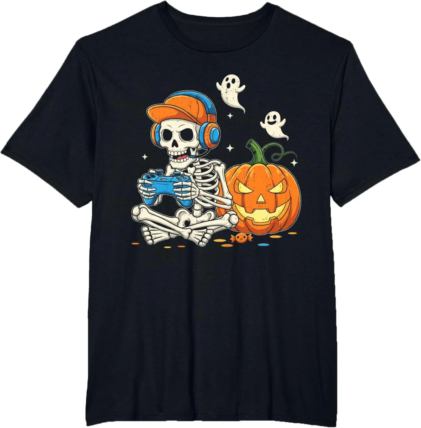 

Funny 3D Skeleton Graphic Men's T-Shirts Creative Design Halloween Style Short Sleeved Tees Loose Breathable Comfortable Clothes