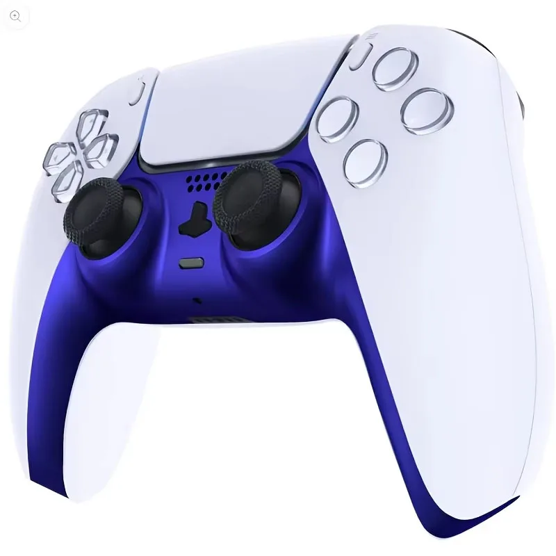 1pc Chrome Black Glossy Chrome Soft DIY Replacement Controller Shell for PS5 Custom Plates Cover Compatible Upgrade For PS5 Slim view 2