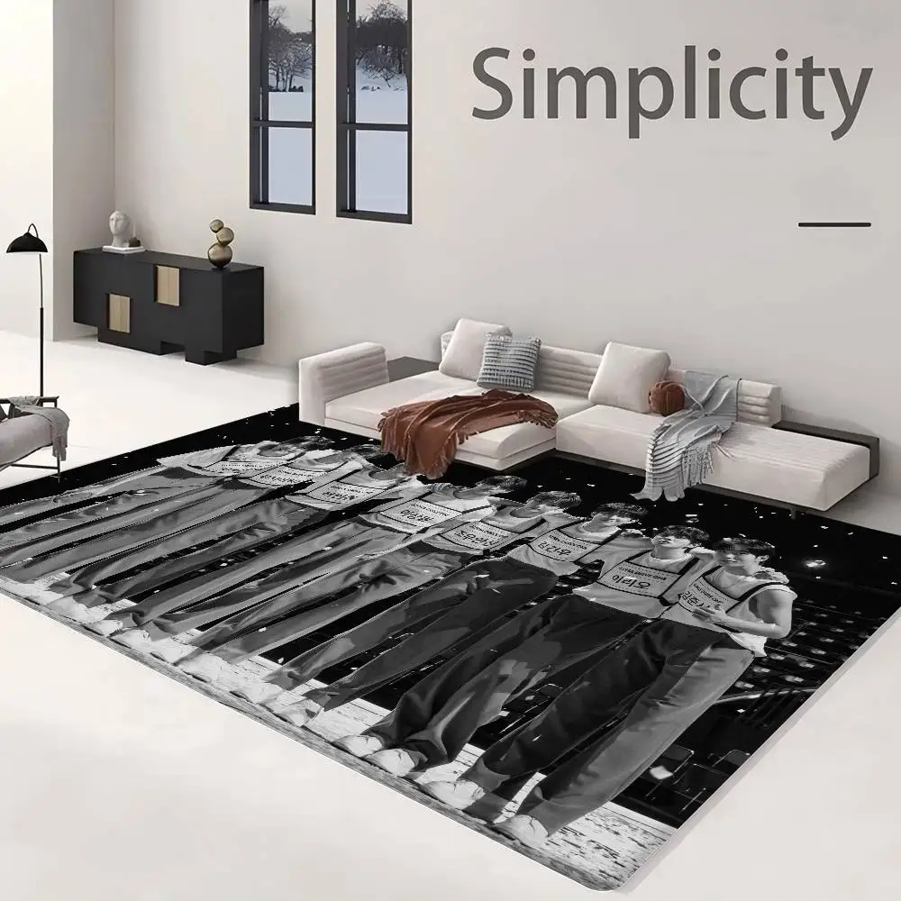 Kpop Group Alpha D-Drive O-One Room Mats Retro Multiple Choice Living Room Kitchen Rug Non-Slip Welcome Rug