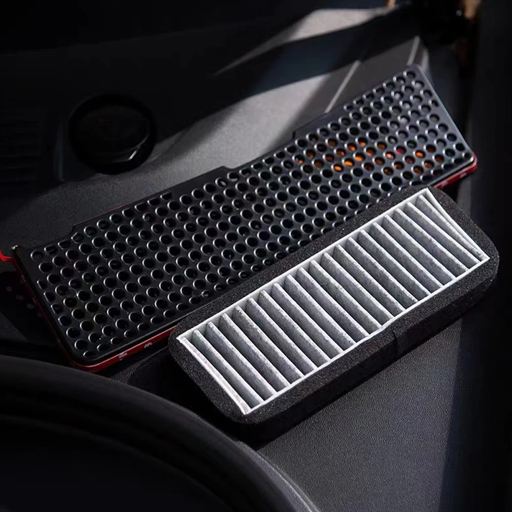 Car-styling Air Intake Filter Inlet Air Vent Filter Activated Carbon Air Conditioning Intake Filter For Tesla Model 3 2021