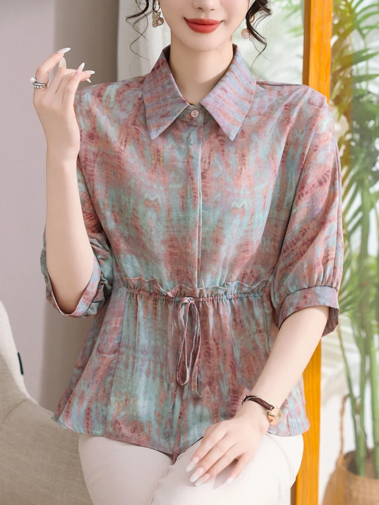 

Half Sleeve Blouse 2025 New Summer Woman Clothing Blusas Para Mujer Top Casual Loose Blouses For Women