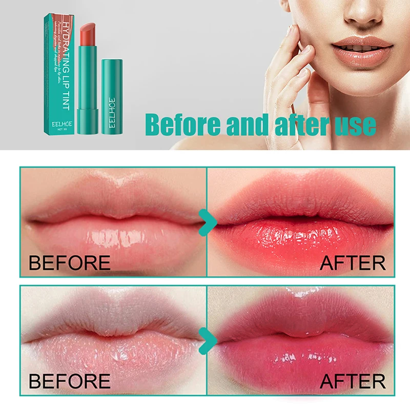 Lápiz labial hidratante potente, Pintalabios con agua, ingredientes naturales, tinte labial transparente, hidratante, no pegajoso y de larga duración