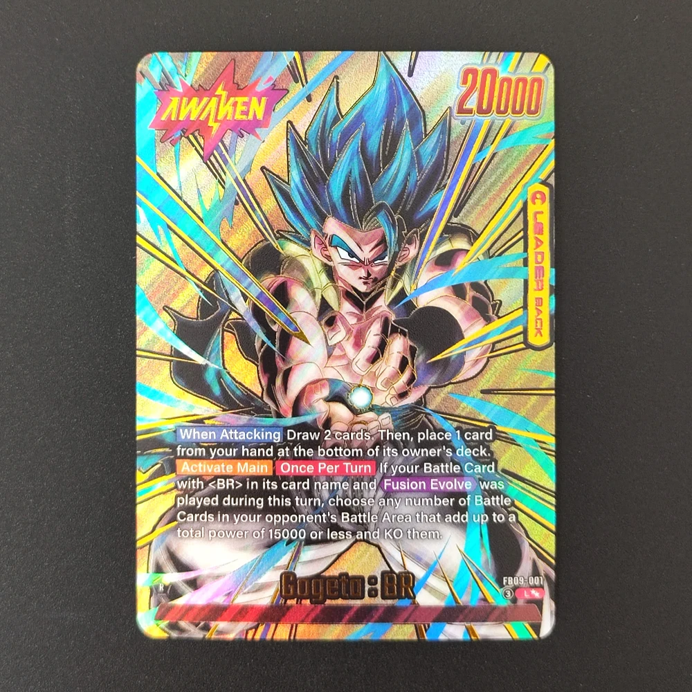 Self Made Dragon Ball Super Fusion World English Gogeta BR FB09-001 Super Alternate Art Game Collection Card Toy