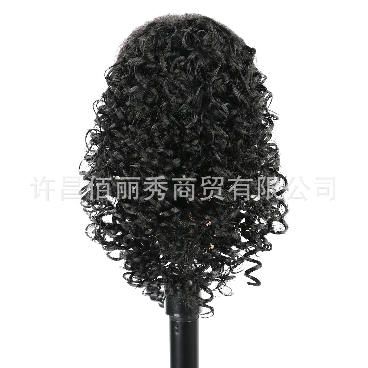 

Curly Synthetic Drawstring Ponytail Wig Voluminous Short Spiral Afro Puff Clip in Hairpiece for Daily Cosplay Party Styling