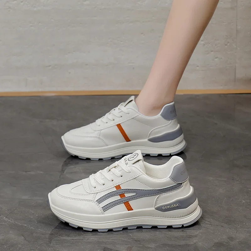 أحذية أبي جديدة للنساء 2025 أحذية رياضية للجري في الربيع ونعل سميك لزيادة الارتفاع أحذية كاجوال