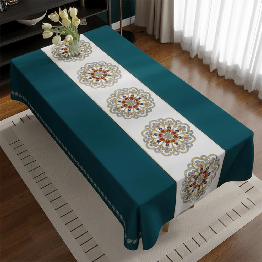 

Waterproof PVC Tablecloth Anti-Scald Washable Table Mat Printed Oil-proof Oil-Resistant Table Cloth Wedding Dining Room