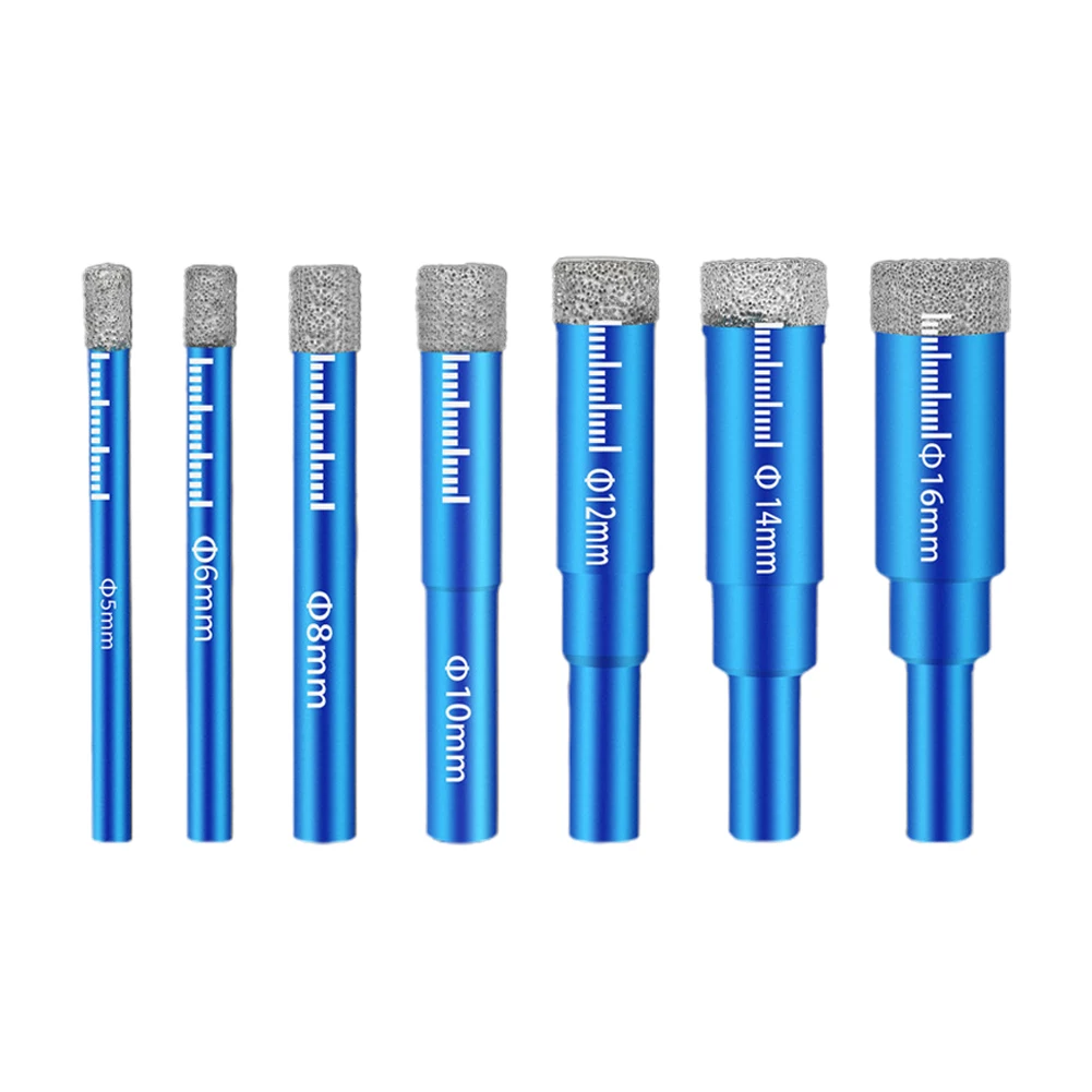 Punta da trapano diamantata brasata Punta diamantata per perforazione dei metalli 5/6/8/10/12/14/16mm per piastrelle Marmo Vetro Ceramica Nuovo pratico