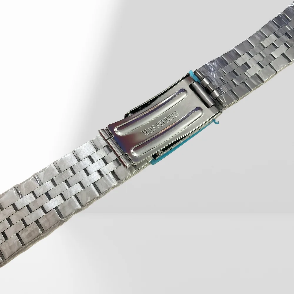 حافظة NH35 40 مم، زجاج مقوس، حافظة من الفولاذ المقاوم للصدأ، حزام من الفولاذ المقاوم للصدأ Nh35 NH36 أجزاء ساعة مقاومة للماء