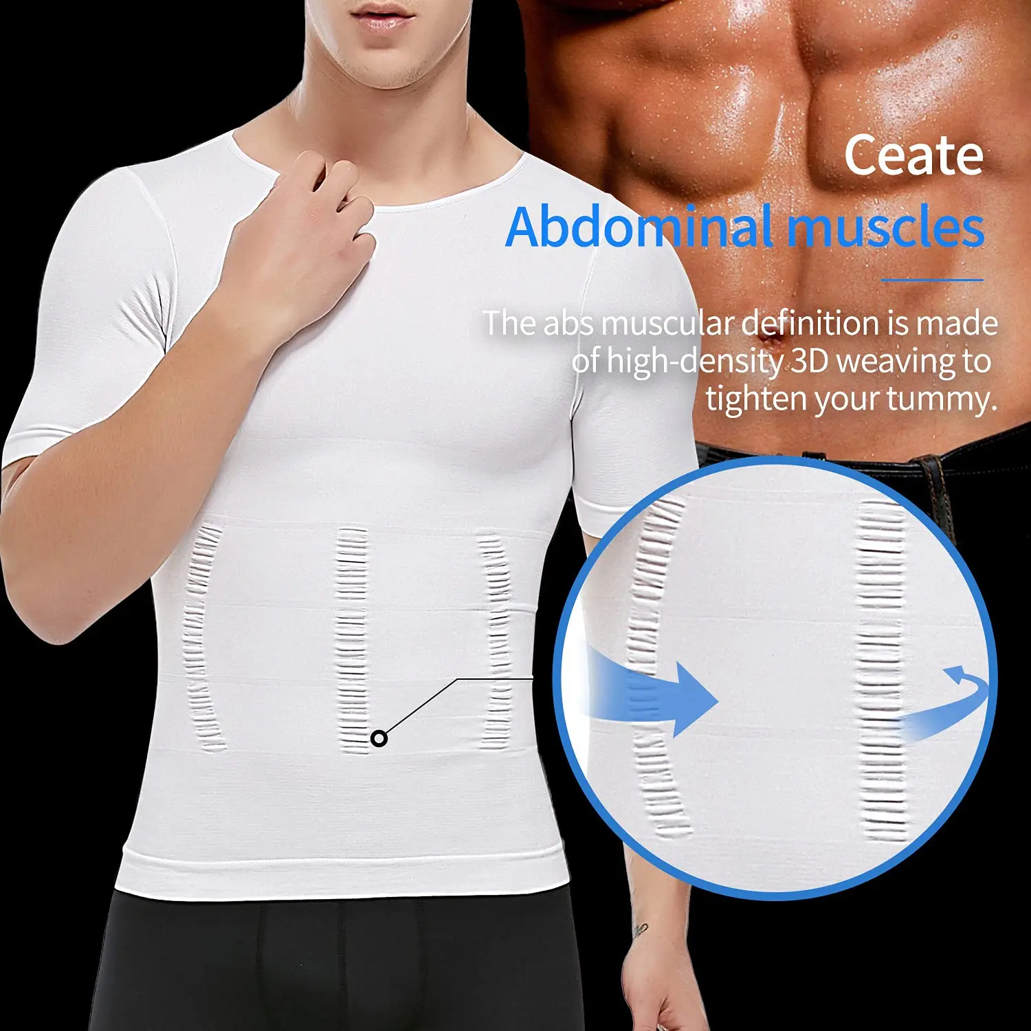 Classix Men Body Toning T-Shirt Gynecomastia Compression Shirts Posture Corrector Undershirt Belly Slimming Corrective Underwear