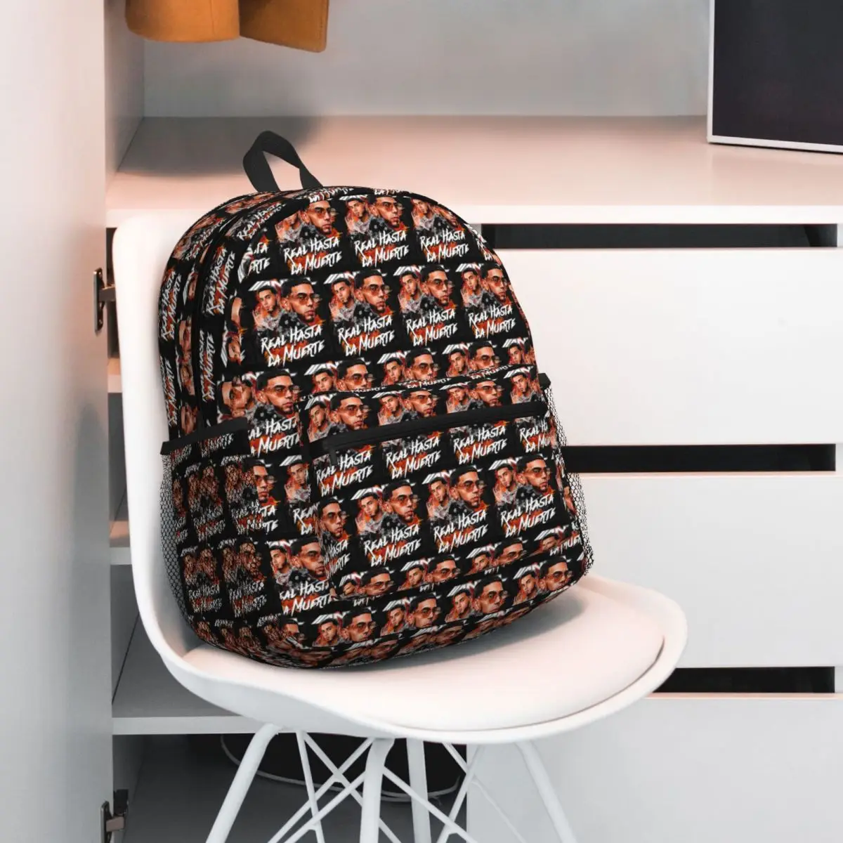 

Cartoon Anuel AA Student Backpack School Bag Hiking Travel Daypack for Boys Girls Fashion Bookbag Shoulder Bags