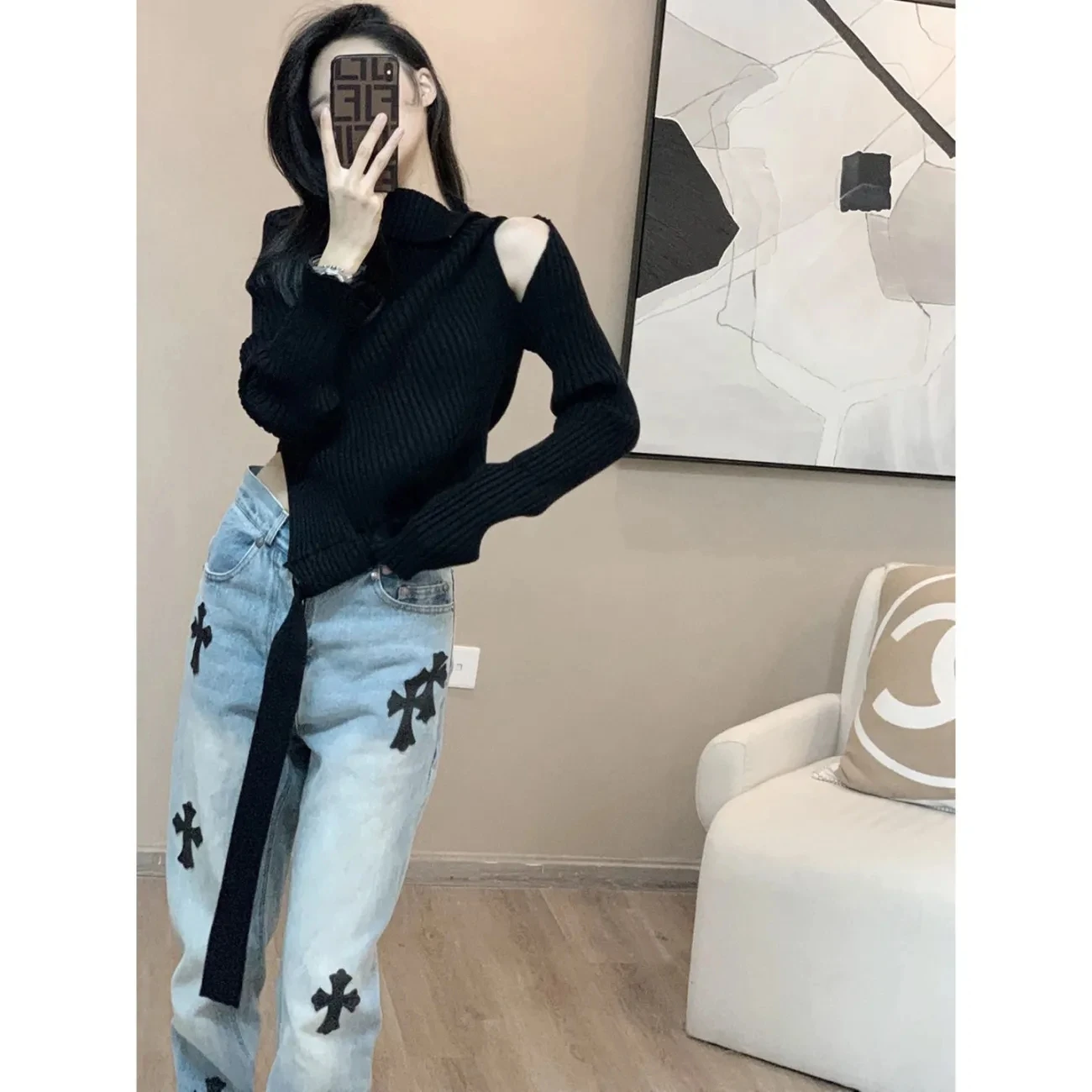 Women Y2k Cross Sweatpants Femme Harajuku Baggy Jeans Female Casual Gothic Summer Jeans Pantalones Mujer Ulzzang Pants Femme