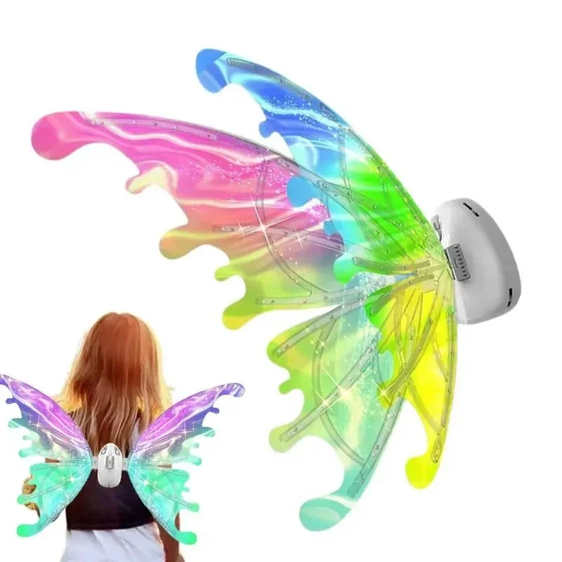 Electric Fairy Wings With Music Lights Children Toy Elf Wings Dress Up Role-playing  Glowing Shiny Toys Gift For Kid