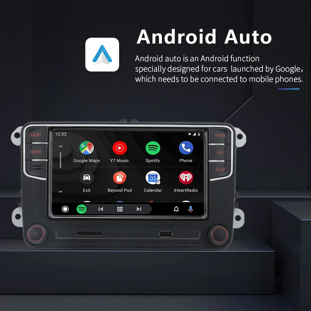 RCD780 Pro Carplay Car Radio Noname MIB 7 Inch Touch Screen Android Auto Car Player for VW Passat B5 B6 B7 Golf MK5 6 CC Jetta 5