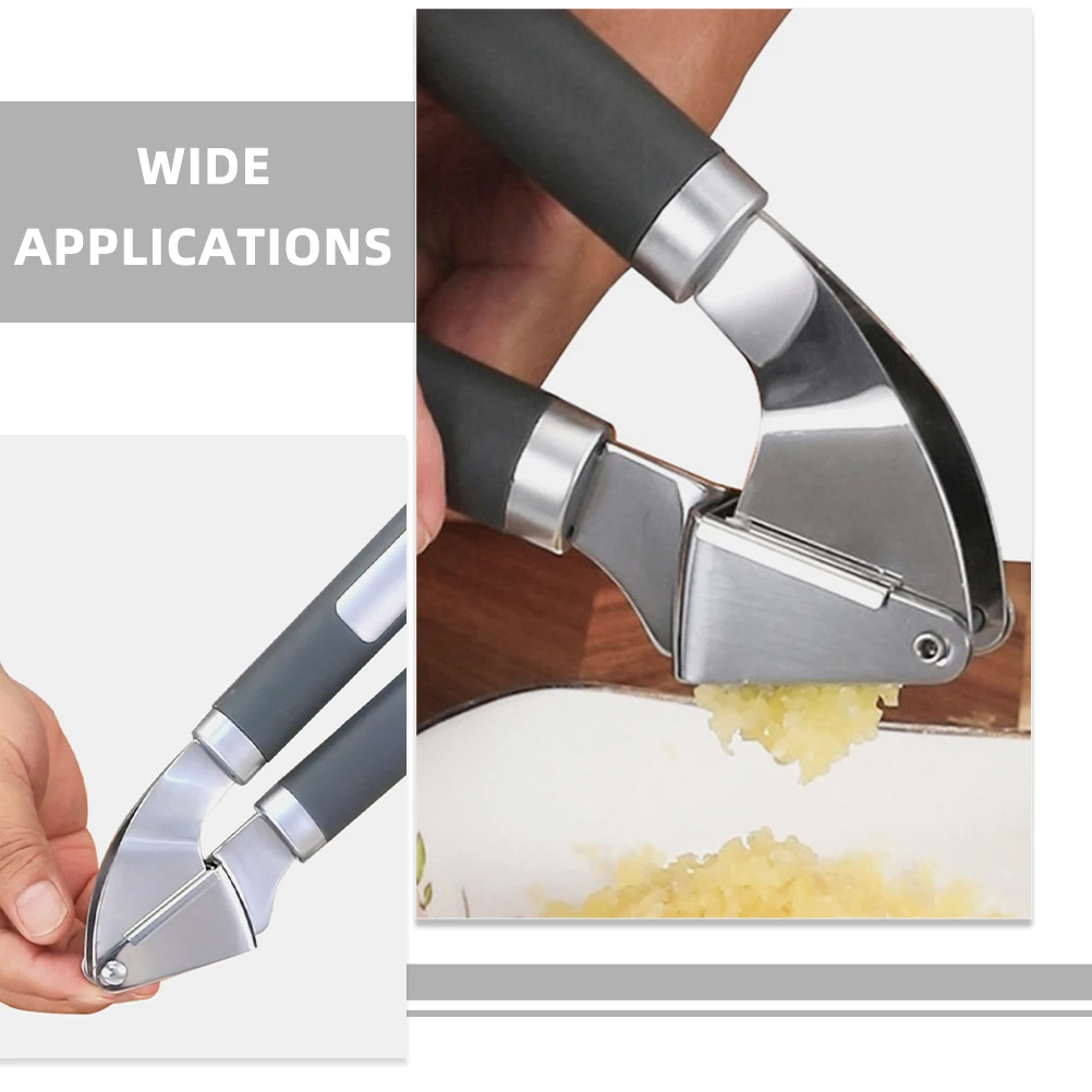 

Stainless Steel Manual Garlic Press Tool Crusher Kitchen Gadget Ergonomic Handheld Garlic Mincer for Home Kitchens