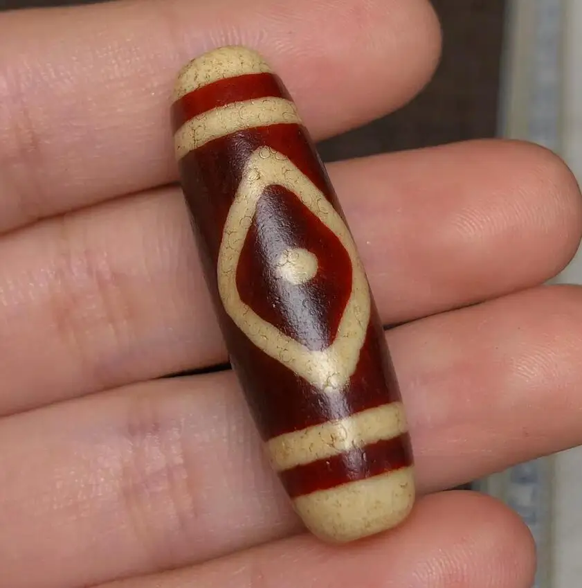 

Ancient Tibetan DZI Beads Old Agate Rare Heaven＆Earth Totem Amulet Pendant