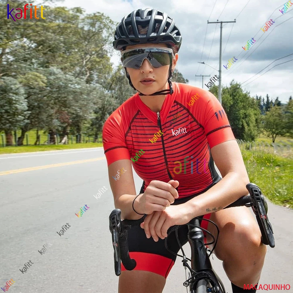 

Feminine Cyclist Overalls Kaffit Cycling Jersey Short Jumpsuit Bike Clothes Best Seller For Brazil Macaquinho Ciclismo