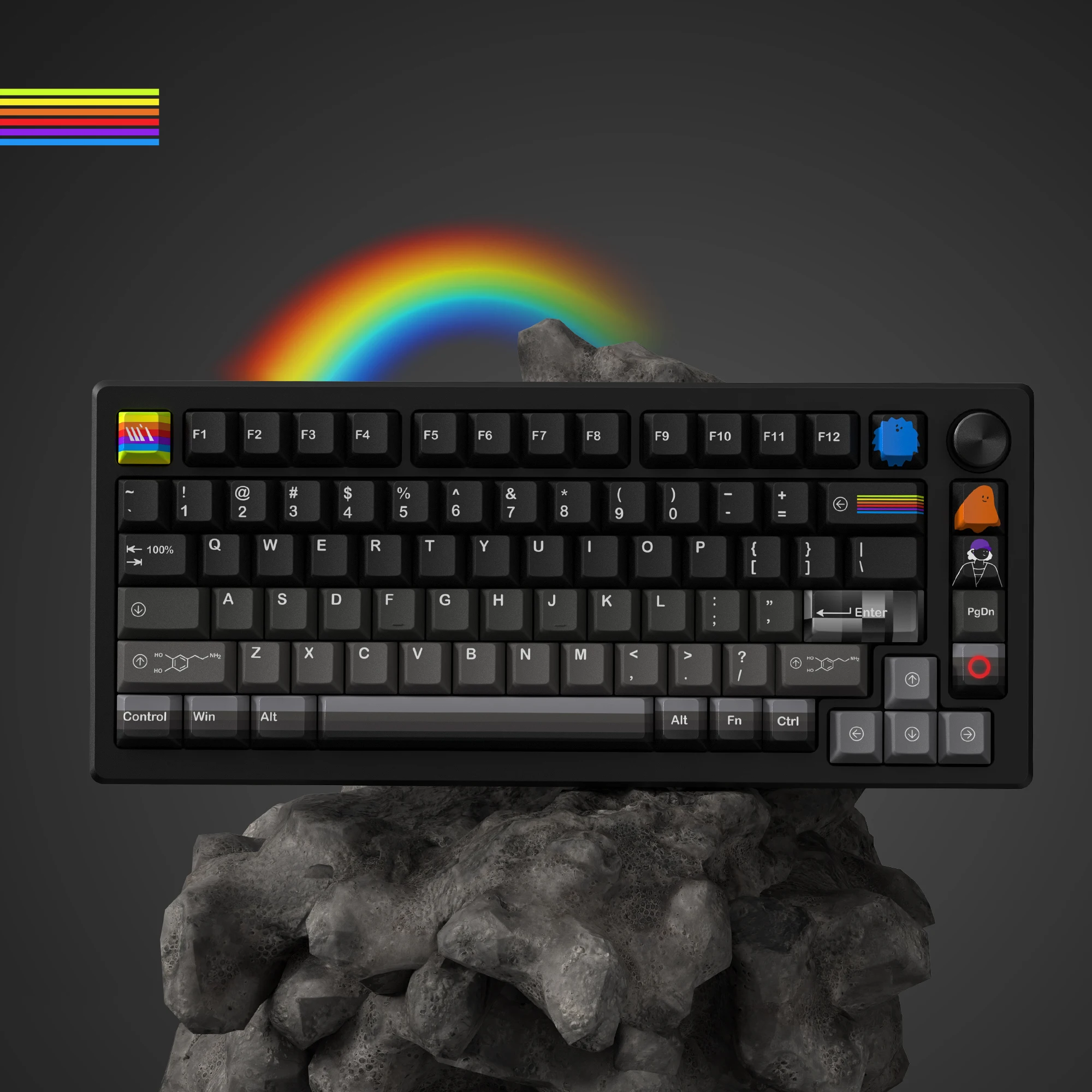 134 Keys Retro Dopamine Theme Cherry Profile Keycaps Dye Sublimation PBT Keycaps for Cherry Gateron MX Switches Gamer Keyboard