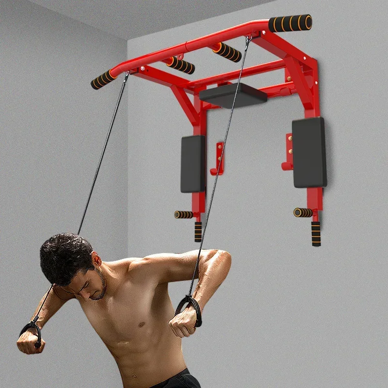 

Indoor wall pull-up device Multifunctional fitness equipment Parallel bars Punching wall Sandbag shelf