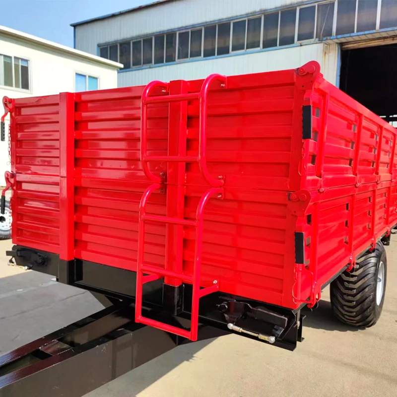 2025 Prezzo di fabbrica Produttore Fornitore 2 ruote con piastra laterale alta Rimorchio agricolo per rimorchio di scarico agricolo