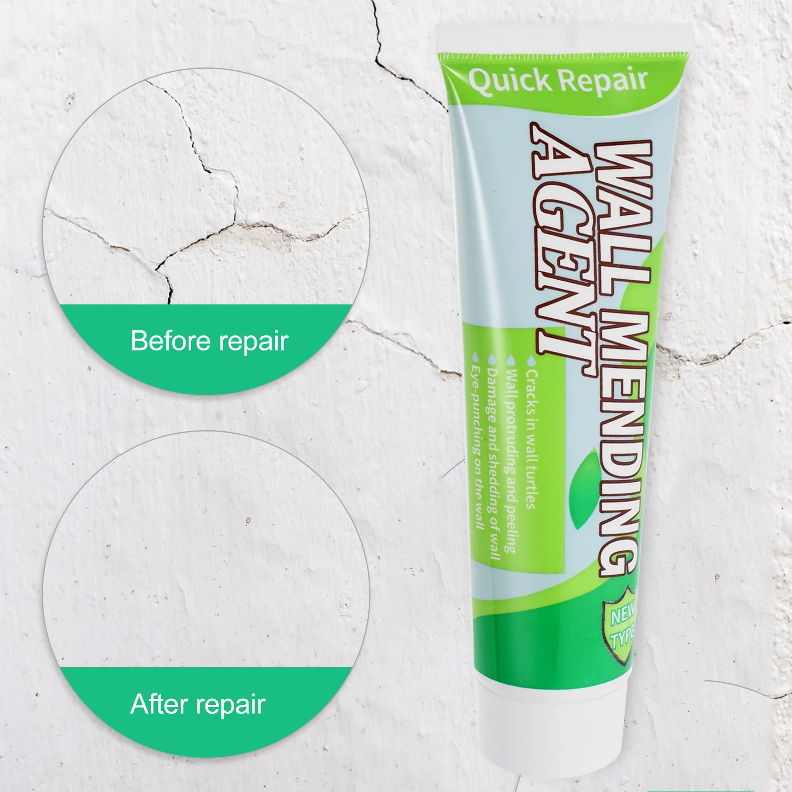 Wall Repair Cream Drywall Mending Agent Wall Repair Kit with Scraper Nozzle Drywall Repair Cream Wall Repair Agent