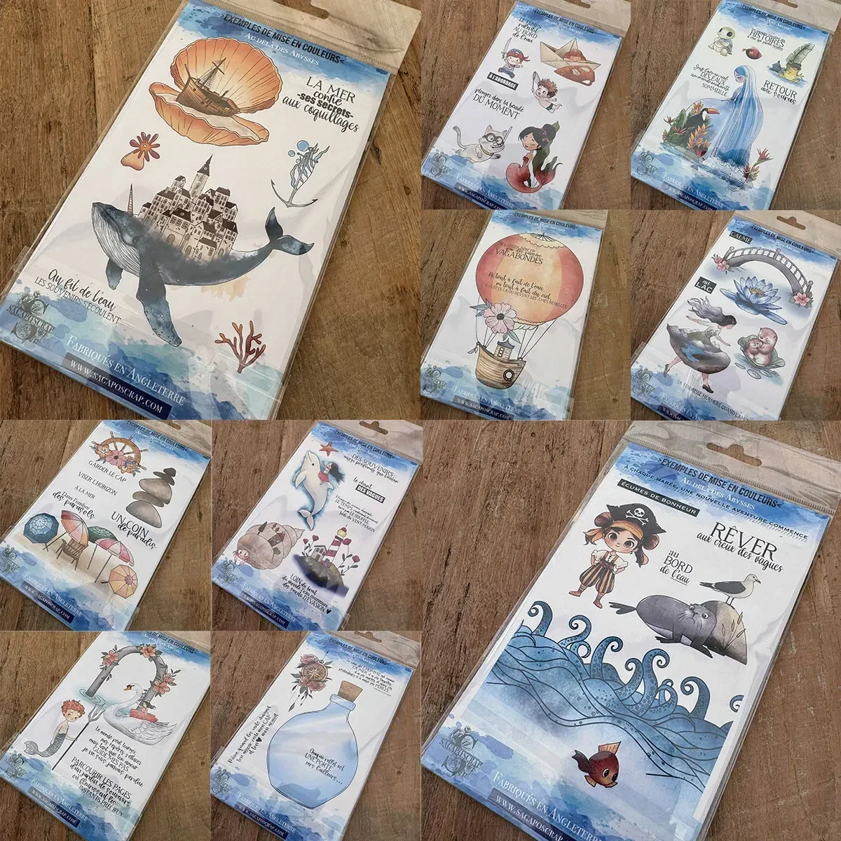 

Летний штамп с изображением океана для создания бумажных открыток, скрапбукинга, декора, альбомов и творчества