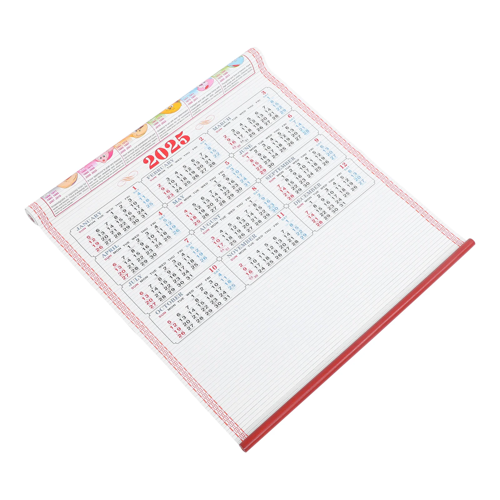

Hanging Scroll Calendar Delicate Monthly Dense Hangable Wall Paper Household Appointment
