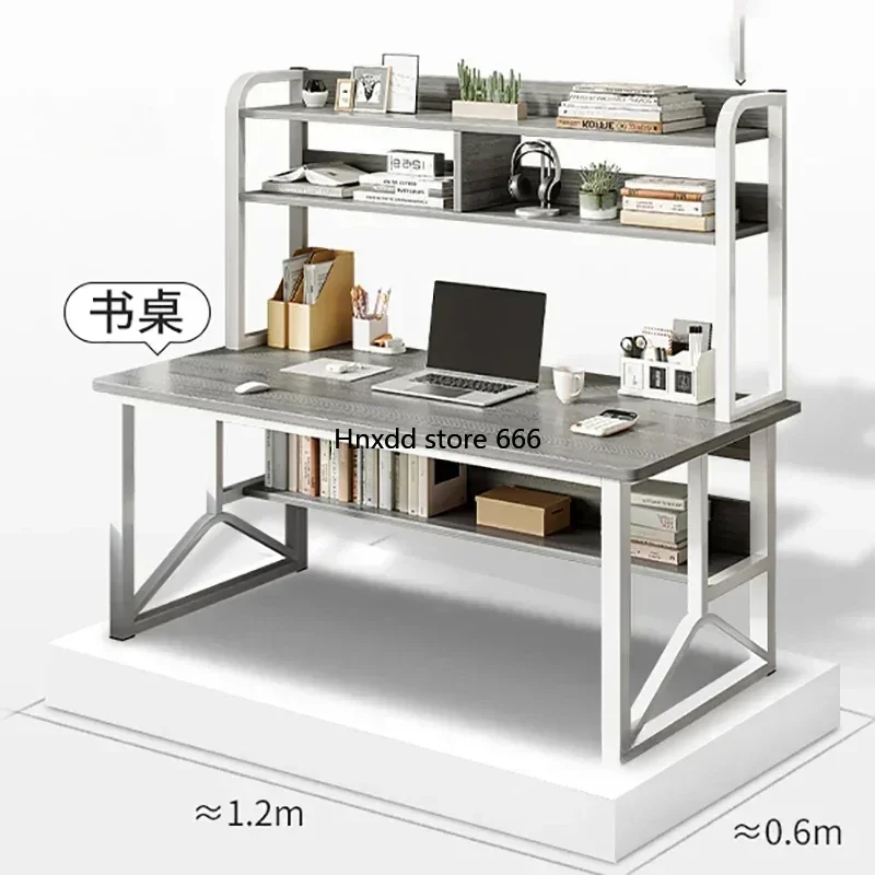 Modern Desktop Computer Desks Home Game Table Bedroom Student Study Table Office Furniture Simple Reading Table with Bookshelf